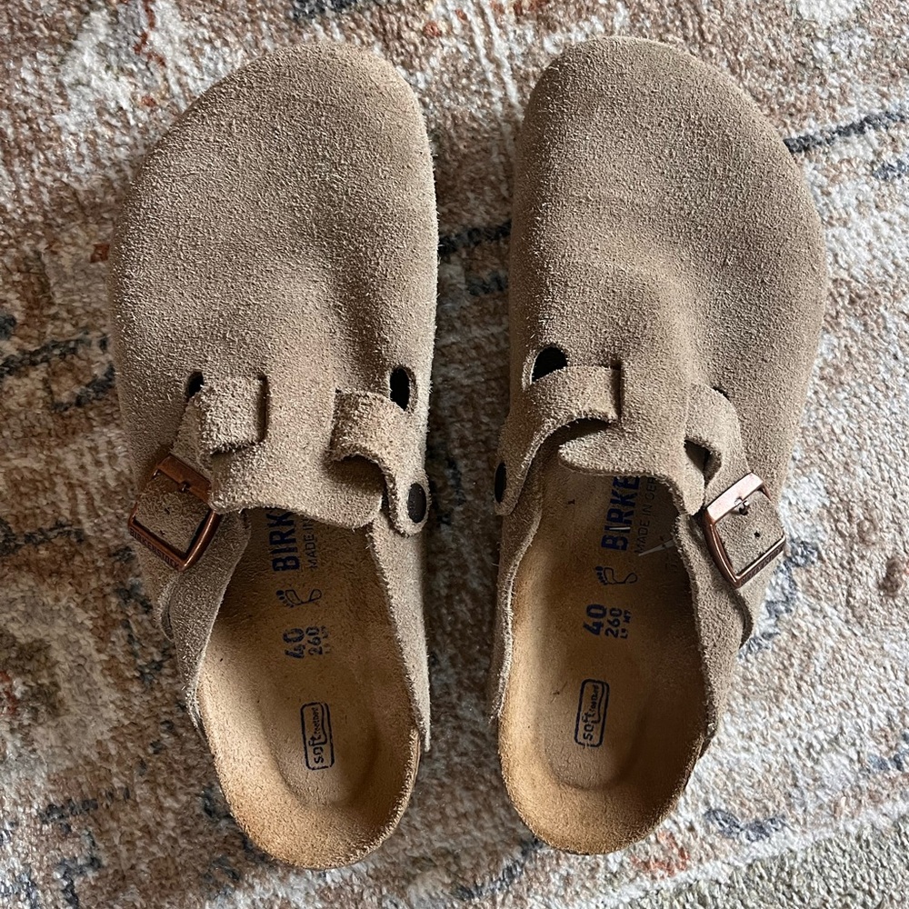 Birkenstock Boston taupe suede